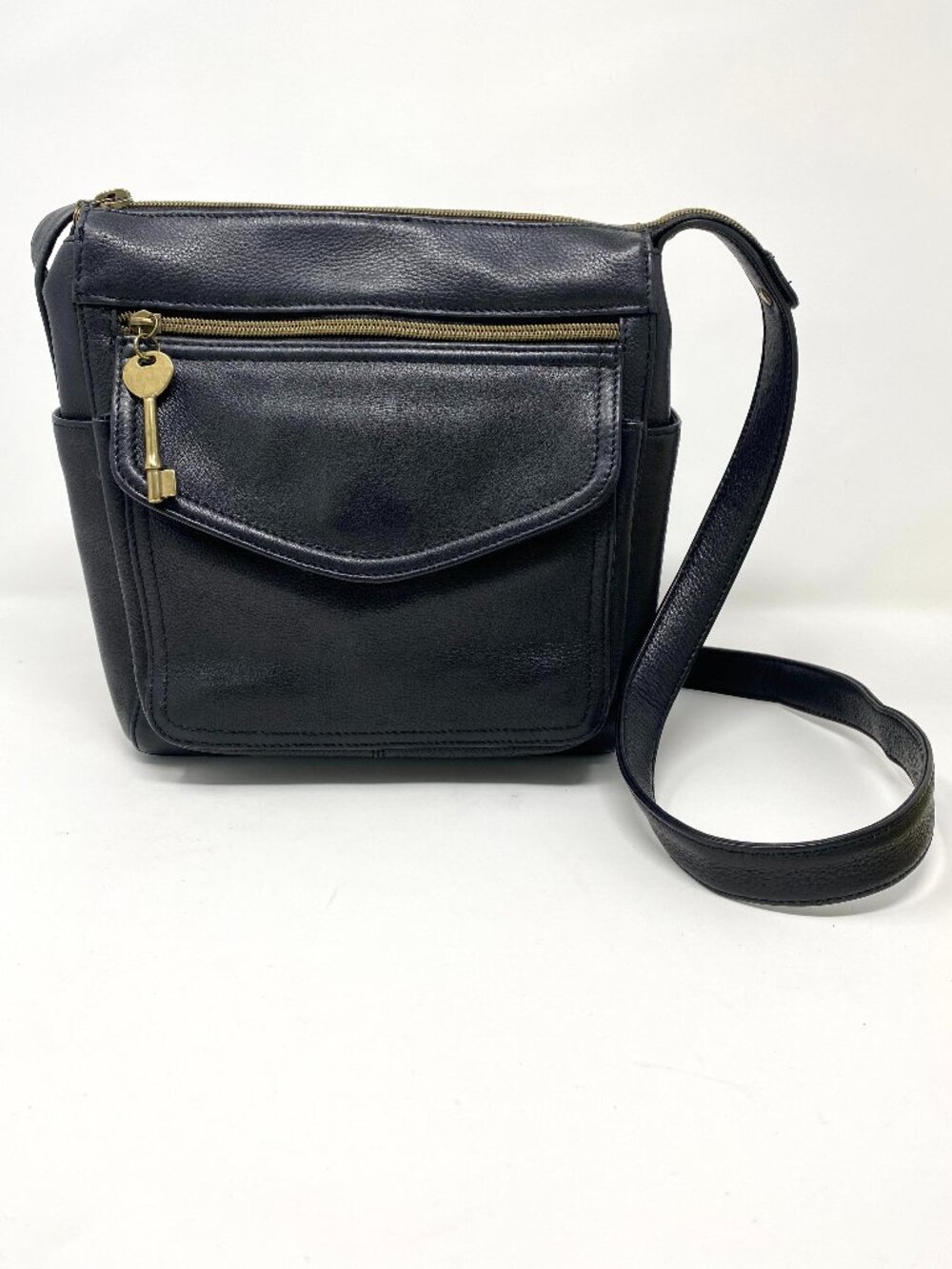 Fossil Travel Leather Crossbody Bag
